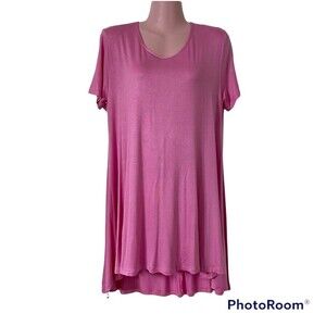 Simply Southern Women's Tunic Dress Top Small Pink High Low Asymetrical NEW